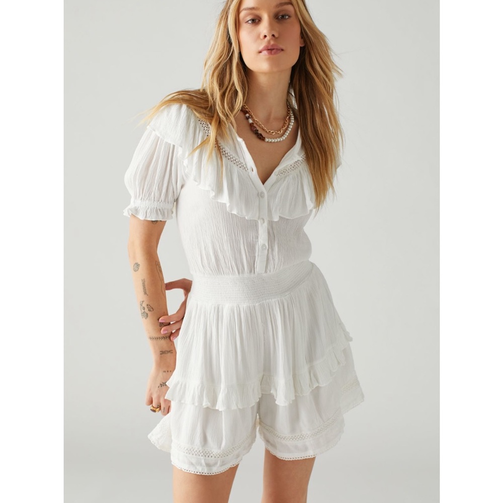 NWT Urban Outfitters UO Topanga Ruffle Romper